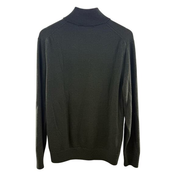 Banana Republic Men’s Italian Merino Wool 1/4 Zip Sweater Dark Forrest Green L - Picture 4 of 7